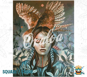 Beispiel Diamantstickerei The Woman and Owl - Oraloa Diamond Painting