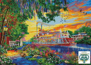Ergebnis Diamond Painting Mississippi Cruise - Oraloa Kunsttherapie
