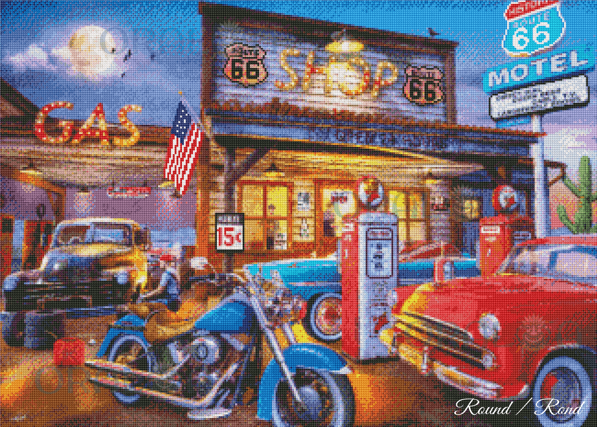Vista previa del kit Oraloa Diamond Painting Old Southern Gas Station