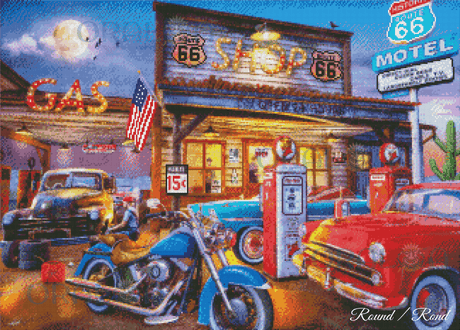 Aperçu kit Oraloa Diamond Painting Old Southern Gas Station