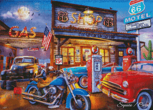 Resultado Diamond Painting Old Southern Gas Station - Oraloa arte terapia